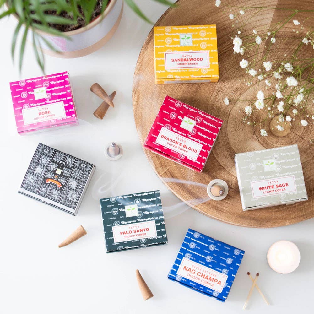 Packet of Rose Dhoop Cones by Satya