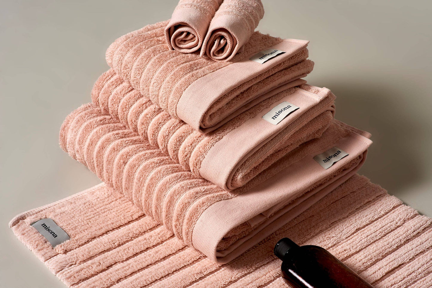 Ribbed Organic Cotton Bath Towels & Face Cloths
