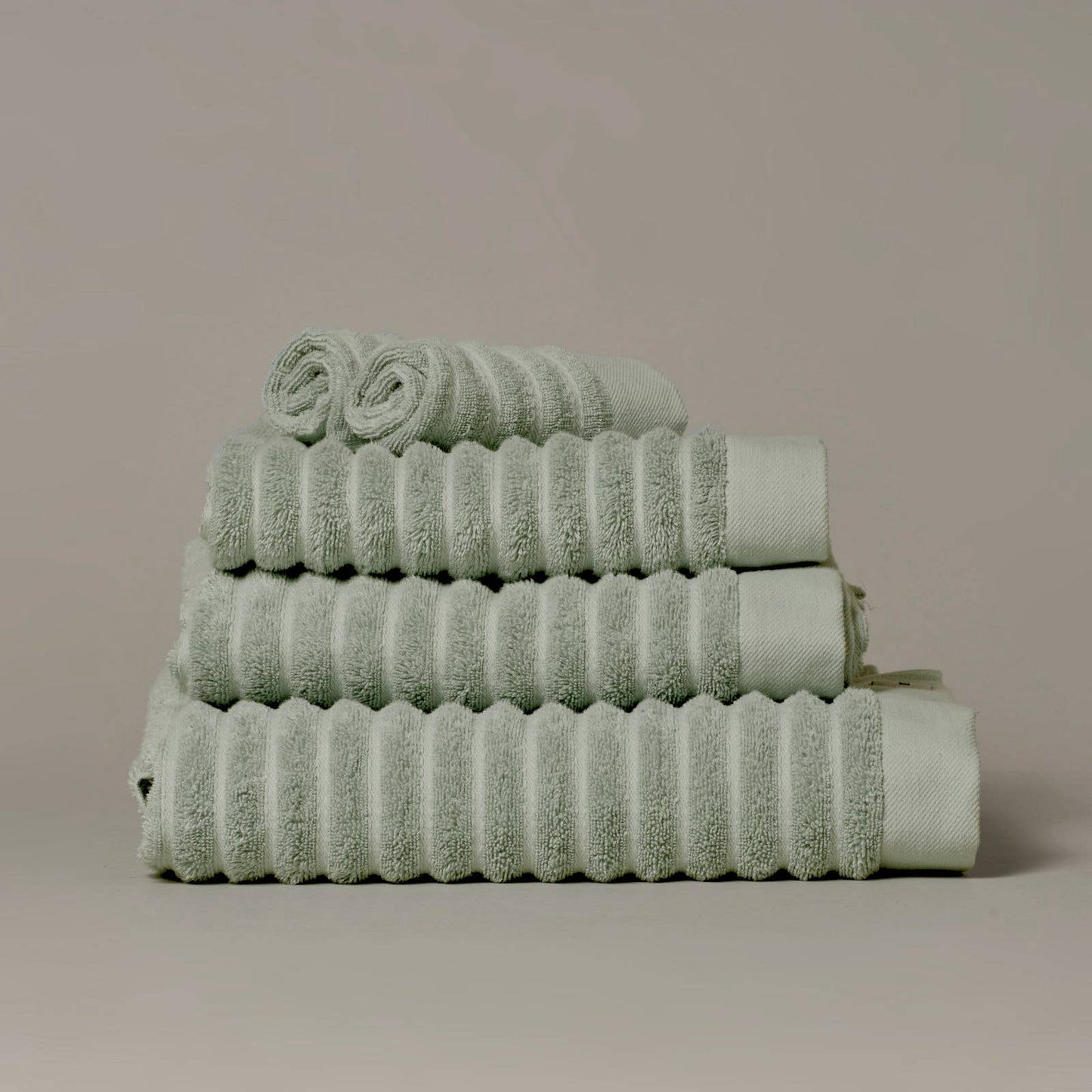 Ribbed Organic Cotton Bath Towels & Face Cloths