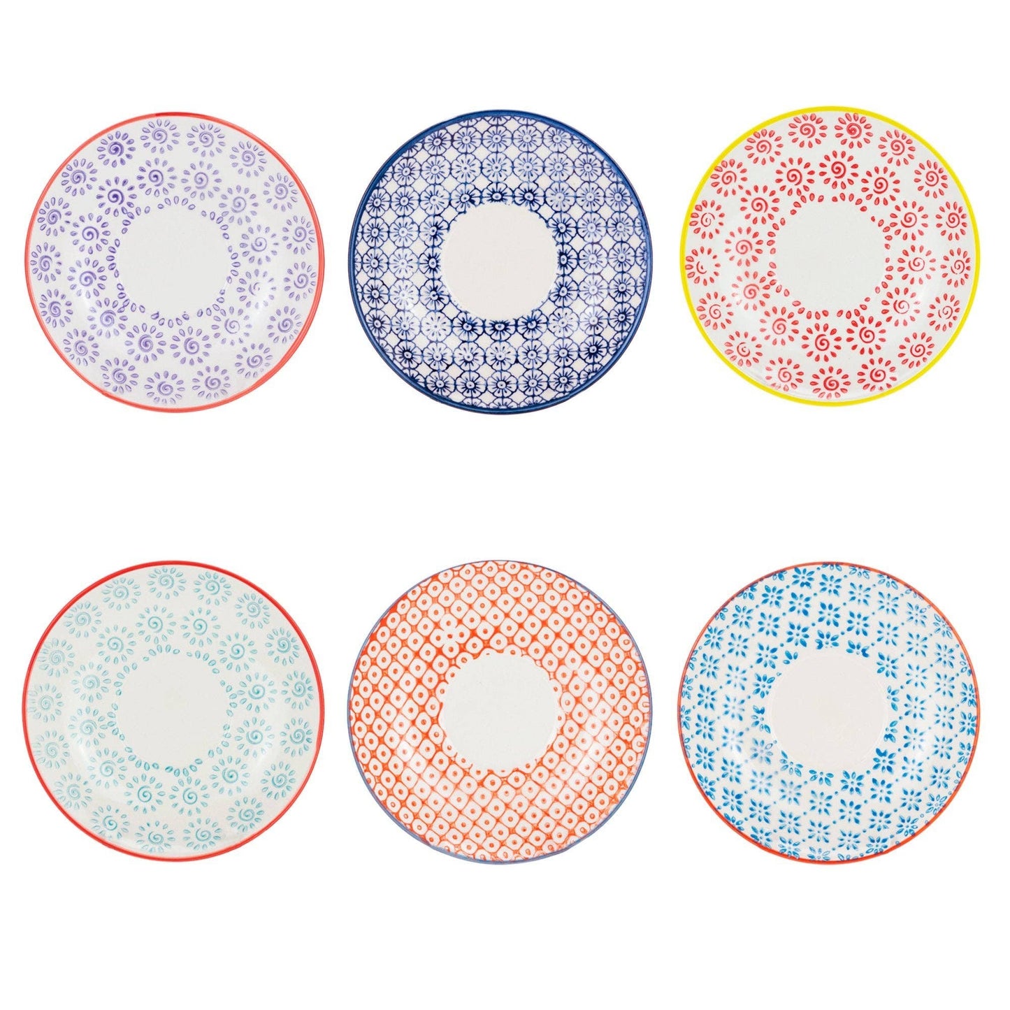 Nicola Spring Patterned Porcelain Saucer - Blue Flower