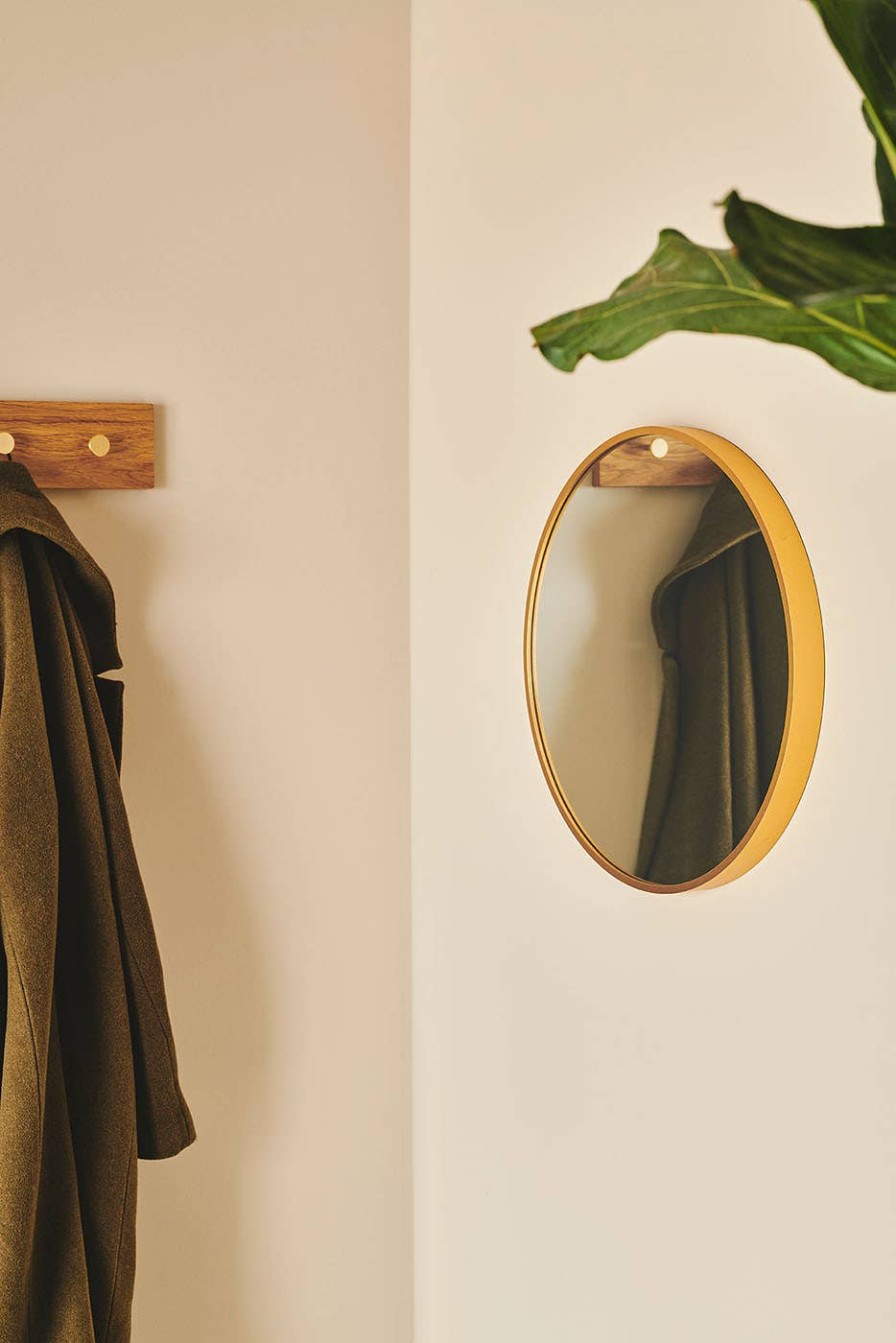 Reflection Mirror with brass frame - 50 cm