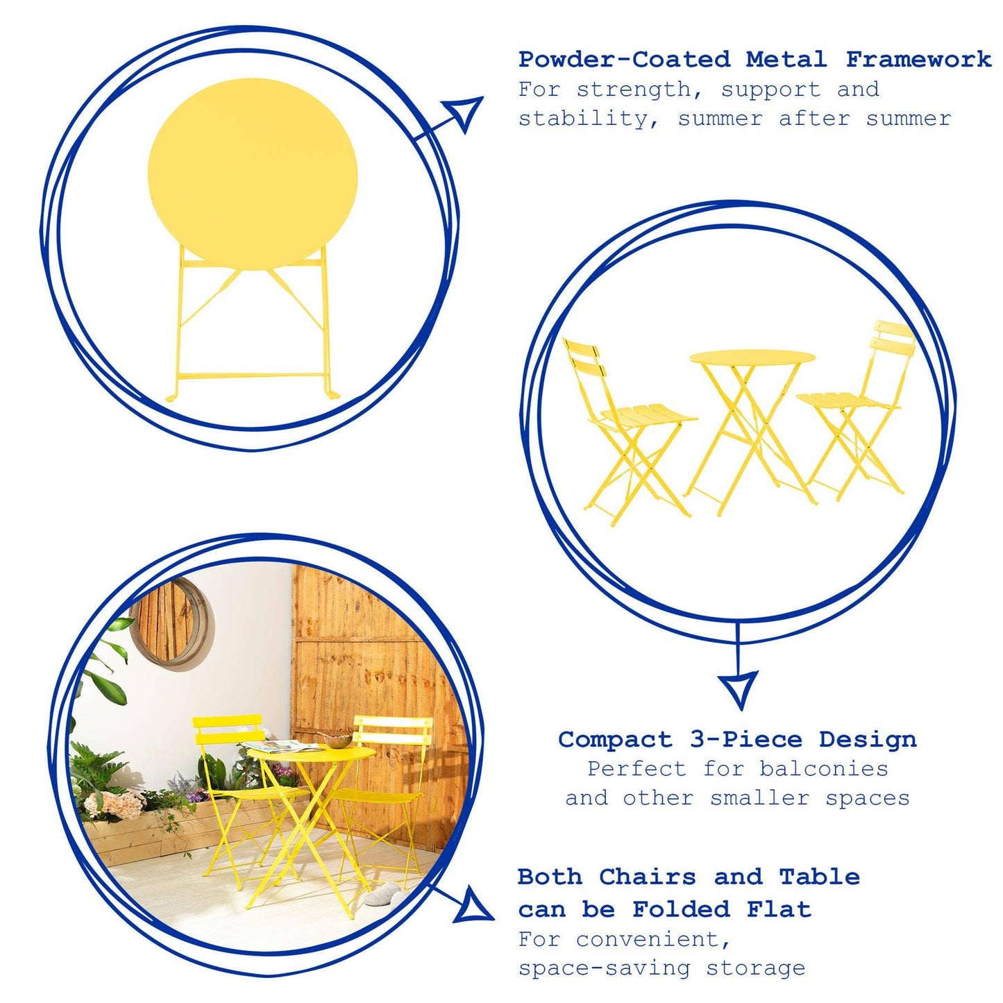 2 Seater Sussex Bistro Set - Round