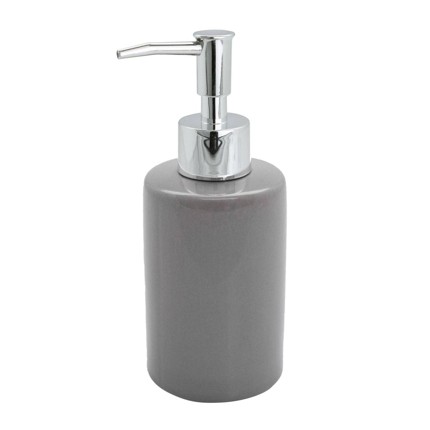 Harbour Housewares Ceramic Bathroom Soap Dispenser - Grey