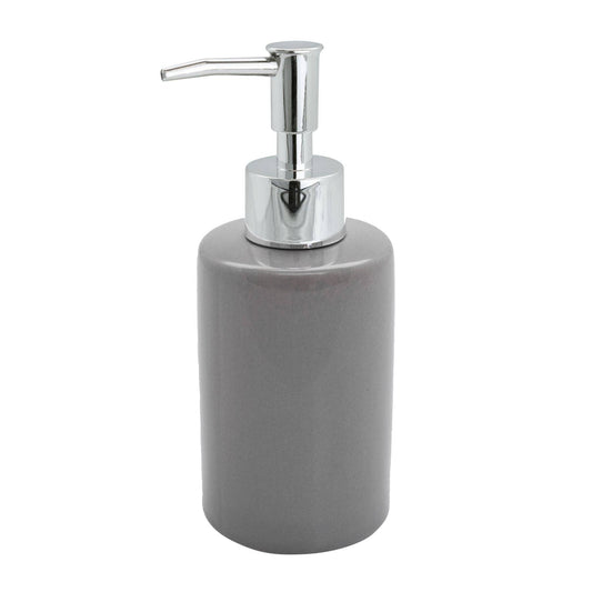 Harbour Housewares Ceramic Bathroom Soap Dispenser - Grey