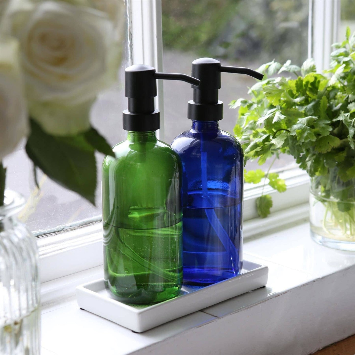 Glass Soap Dispenser - 500ml - By Harbour Housewares