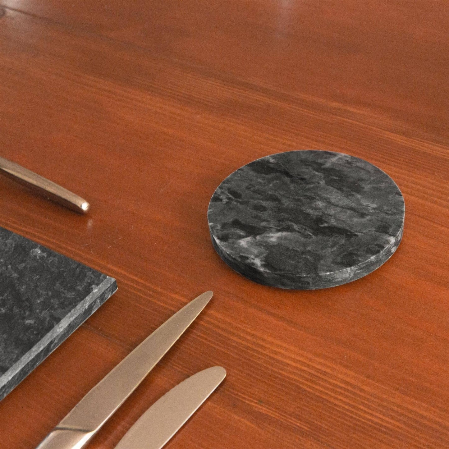 Marble Round Coaster - 10cm - By Argon Tableware