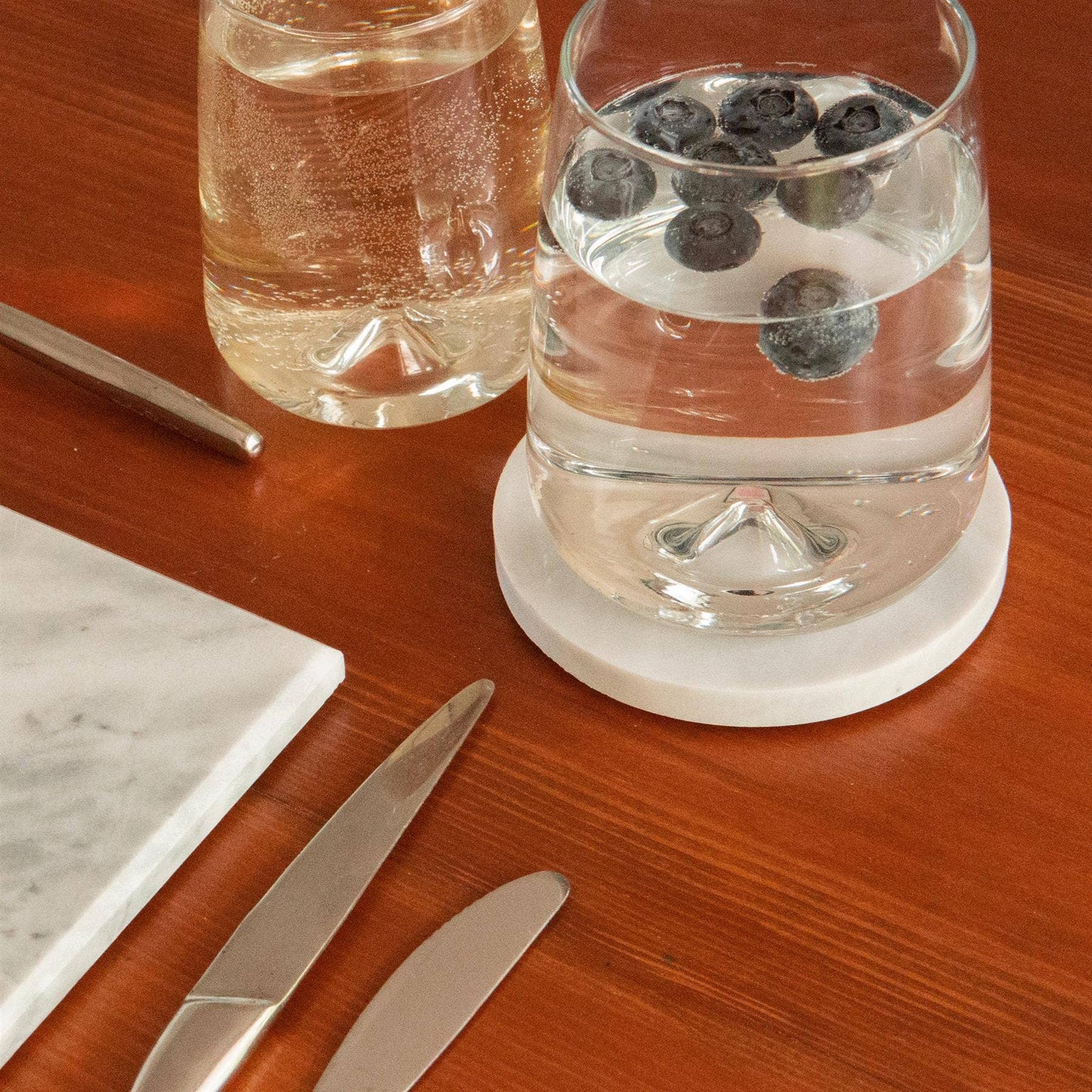 Marble Round Coaster - 10cm - By Argon Tableware